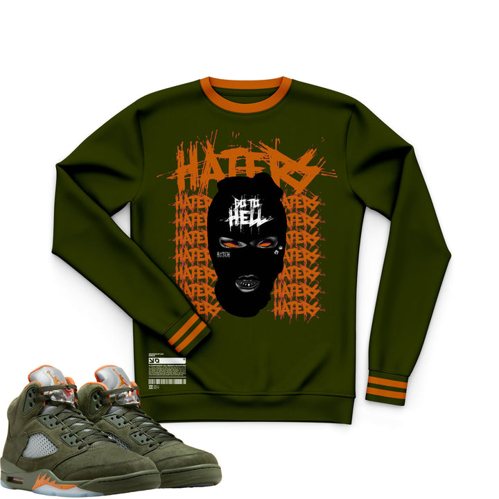 Hater | Retro Air Jordan 5 Olive T-shirt | Sweatshirt