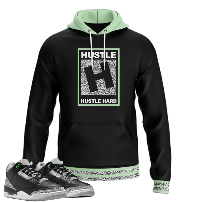 Rated Hustle | Retro Air Jordan 3 Green Glow | Hoodie | Sweatshirt | Hat | Joggers