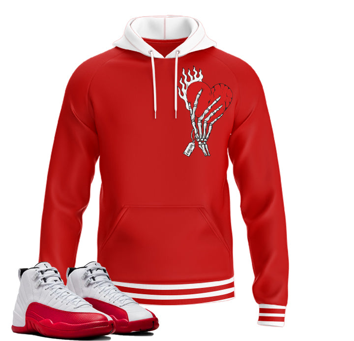 jordan 12 gym red hoodie