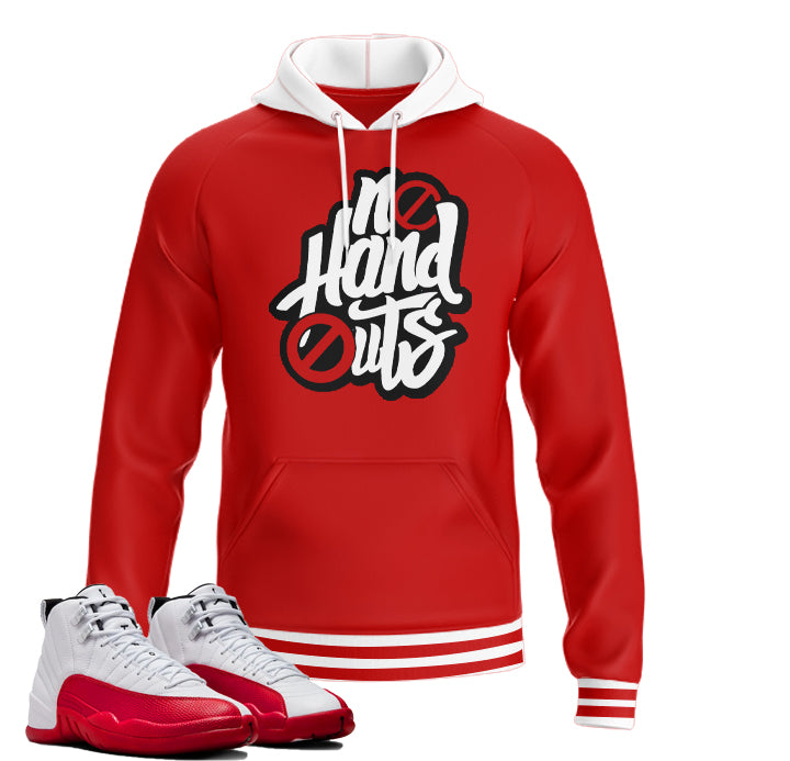 No Handouts | Retro Air Jordan 12 Cherry Joggers | T-shirt | Hoodie | Sweatshirt | Hat