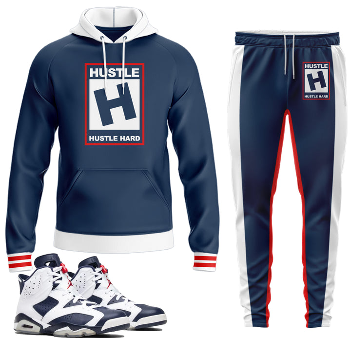 Hustle | Retro Air Jordan 6 Olympic Hoodie | Jogger