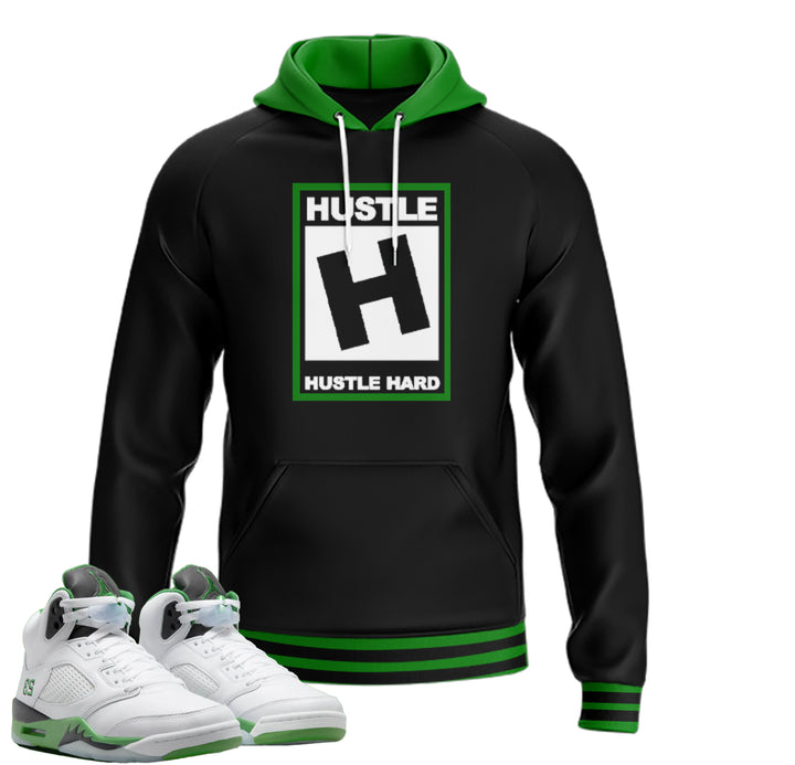 Rated Hustle | Retro Air Jordan 5 Lucky Green T-shirt | Hoodie | Sweatshirt | Hat | Joggers