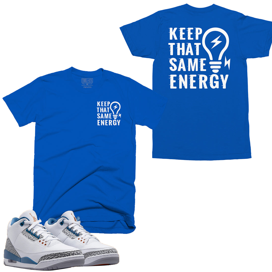 Energy Tee | Retro Air Jordan 3 True Blue and Copper T-shirt