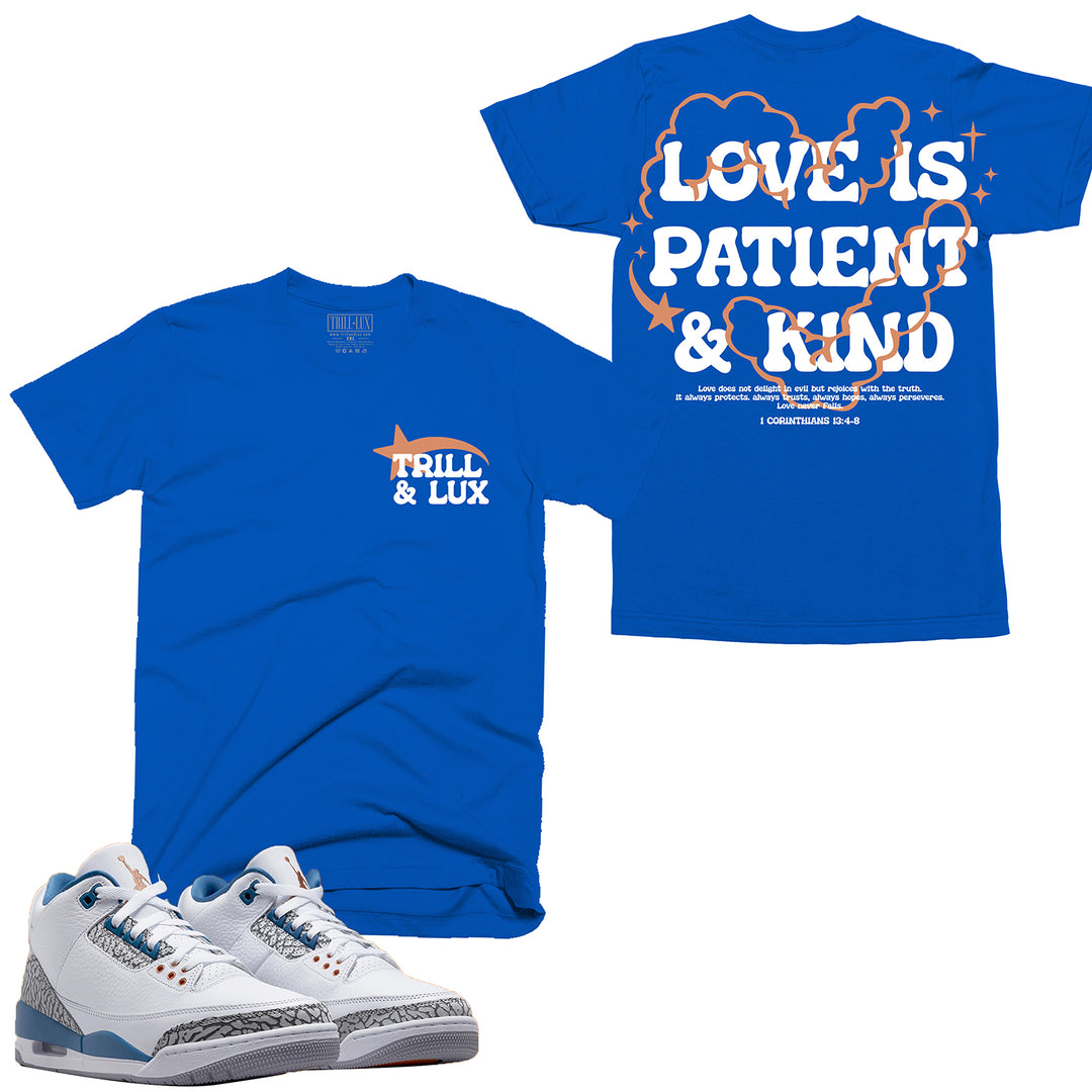 Love is Tee | Retro Air Jordan 3 True Blue and Copper T-shirt