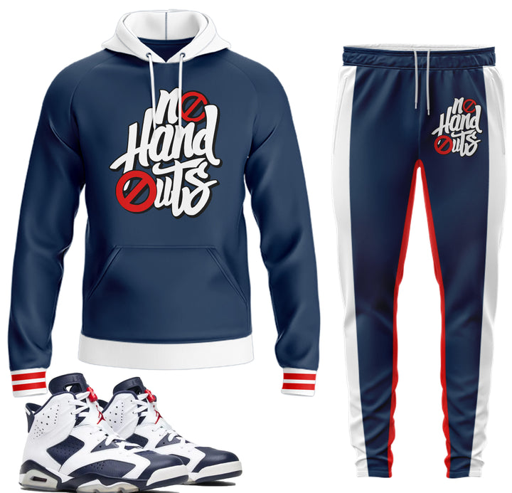 No Handouts | Retro Air Jordan 6 Olympic Hoodie | Jogger