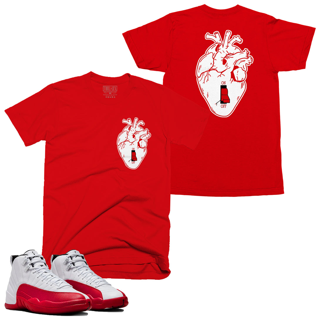 Heart Off Tee | Retro Air Jordan 12 Cherry Red T-shirt