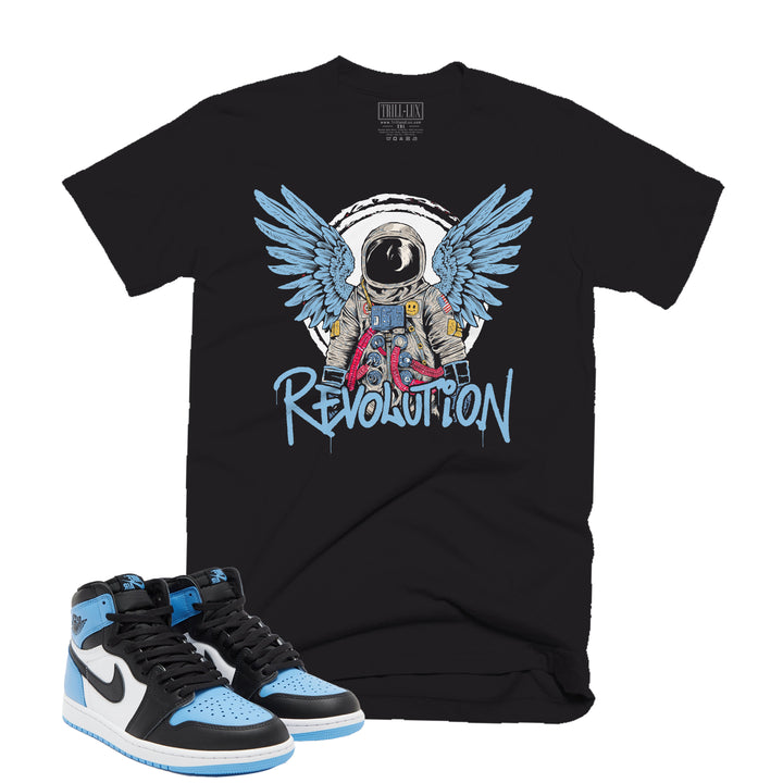 Trill and Lux Black and blue UNC t-shirt  match jordan 1 university revolution graphic tee