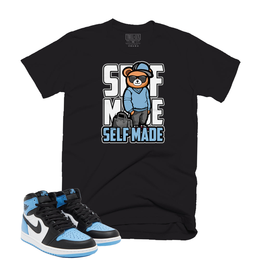 Trill and Lux Black and blue UNC t-shirt  match jordan 1 university self made  graphic tee