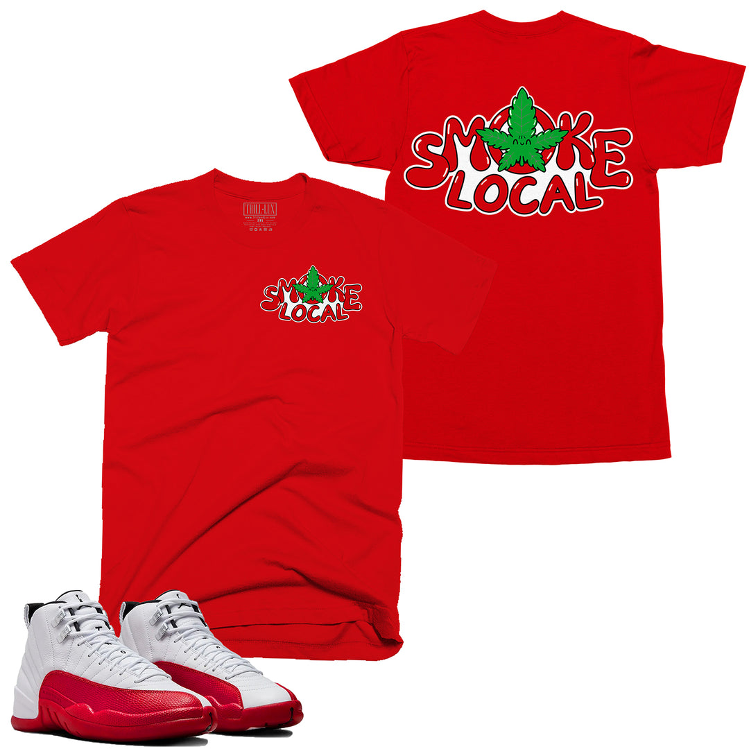 Smoke Tee | Retro Air Jordan 12 Cherry Red T-shirt