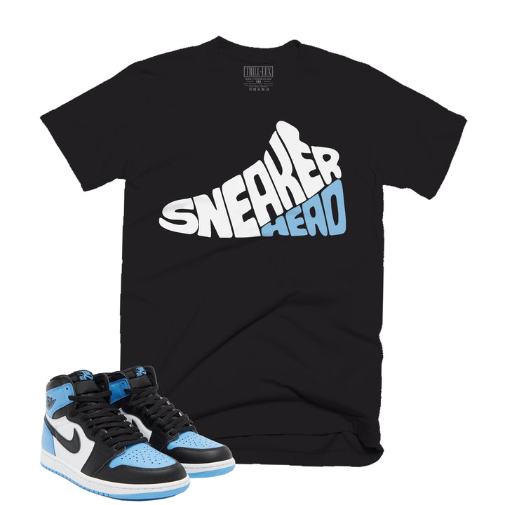 Trill and Lux Black and blue UNC t-shirt  match jordan 1 university sneakerhead graphic tee