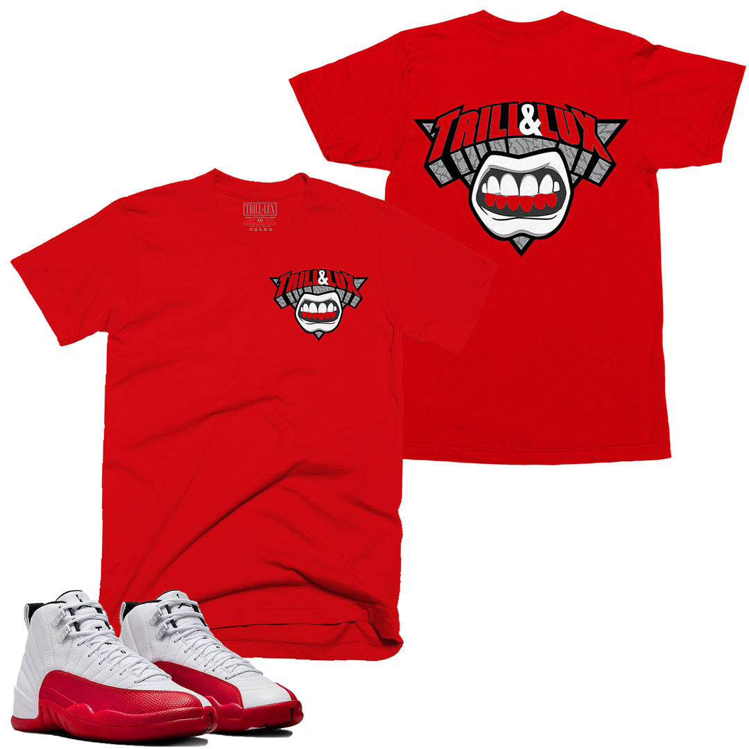 Trill Tee | Retro Air Jordan 12 Cherry Red T-shirt
