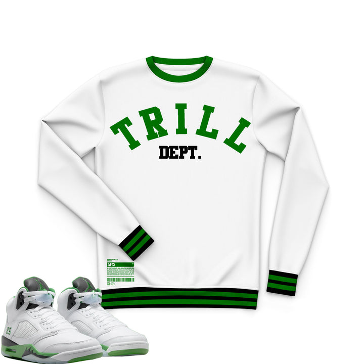 Trill Dept. | Retro Air Jordan 5 Lucky Green T-shirt | Hoodie | Sweatshirt | Hat | Joggers