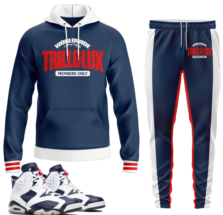 Champ | Retro Air Jordan 6 Olympic Hoodie | Jogger