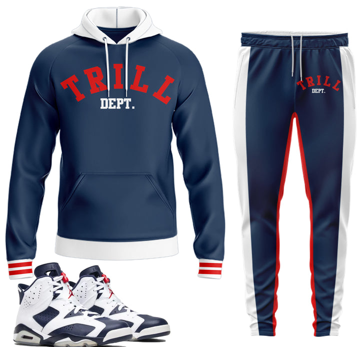 Trill Dept. | Retro Air Jordan 6 Olympic Hoodie | Jogger