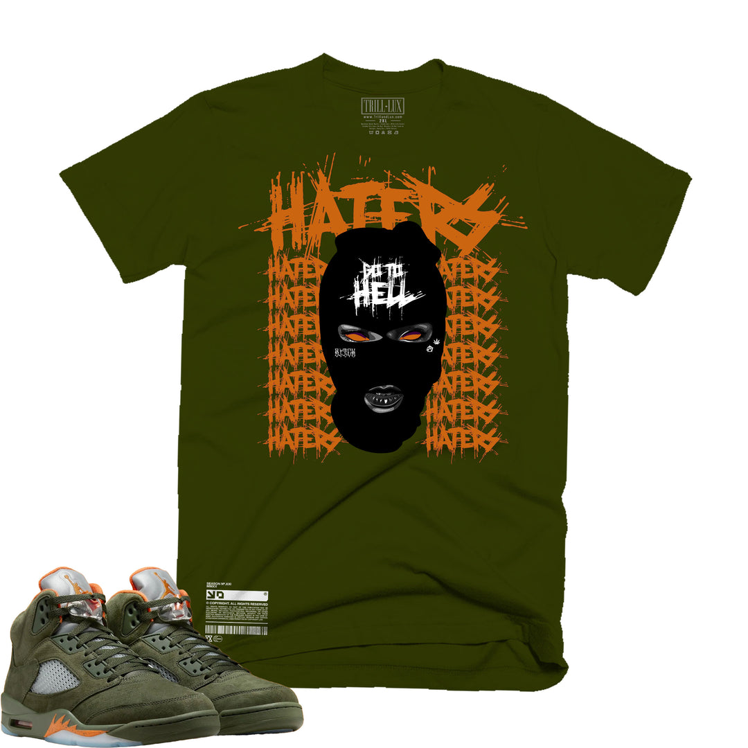 Hater | Retro Air Jordan 5 Olive T-shirt | Sweatshirt