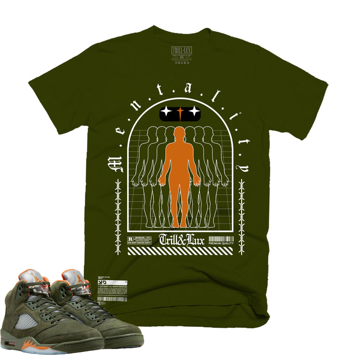 Mentality | Retro Air Jordan 5 Olive T-shirt | Sweatshirt