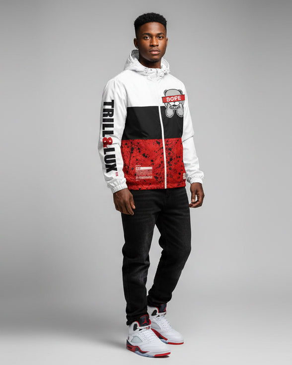 Dope Bear | Air Jordan 5 Fire Red  Windbreaker
