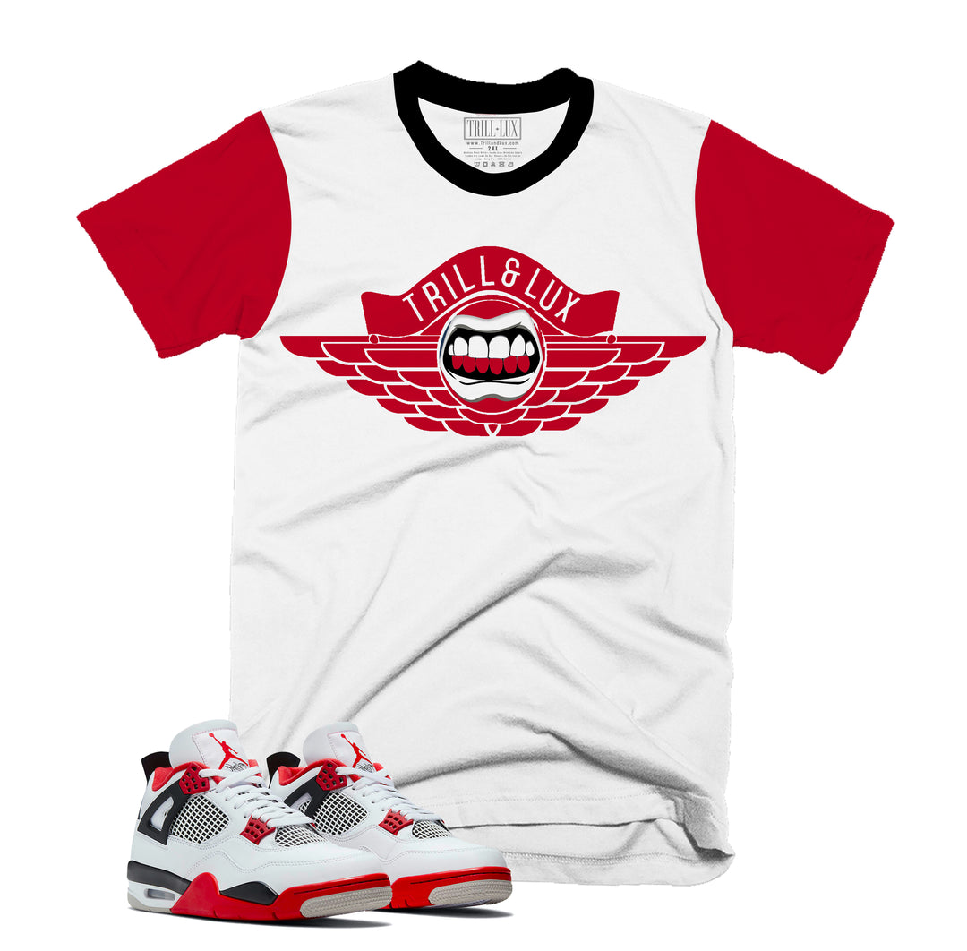 Flight Tee | Retro Air Jordan 4 Fire Red T-shirt |