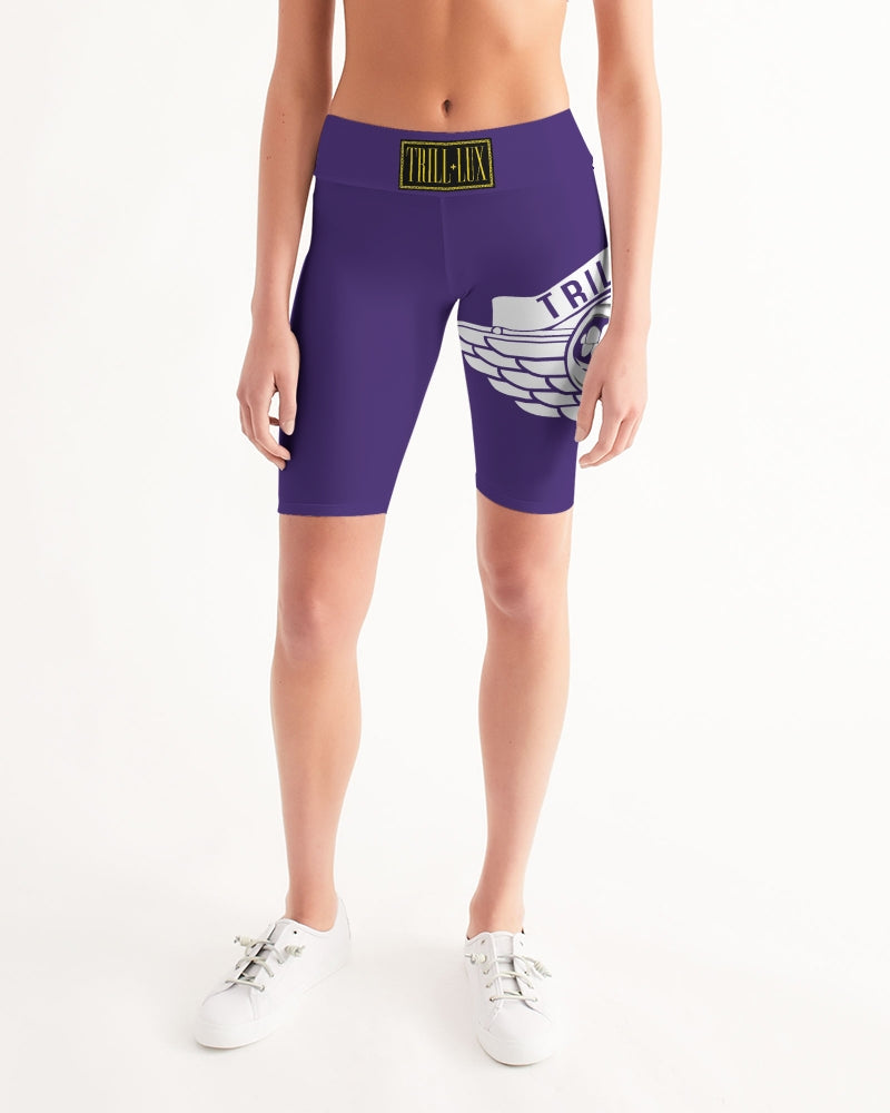 Trill & Lux | Jordan 1 Inspired Court Purple Women's Mid-Rise Bike Shorts