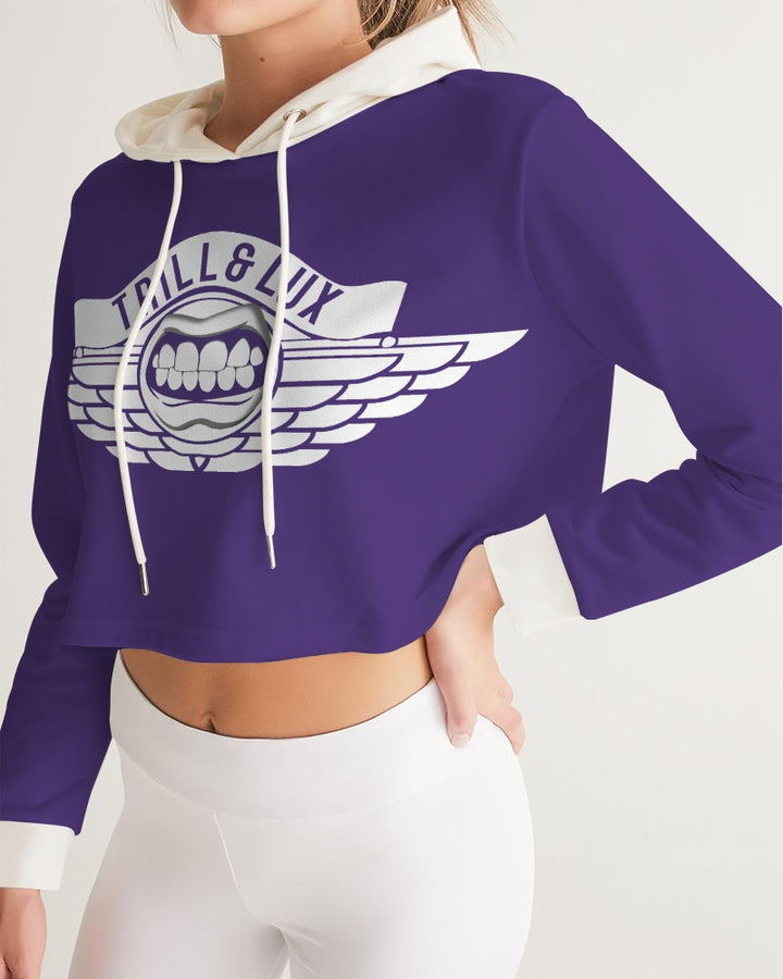 Trill and Lux | Air jordan 1 Court Purple Inspired | Women Cropped Hoodie | Crop Top