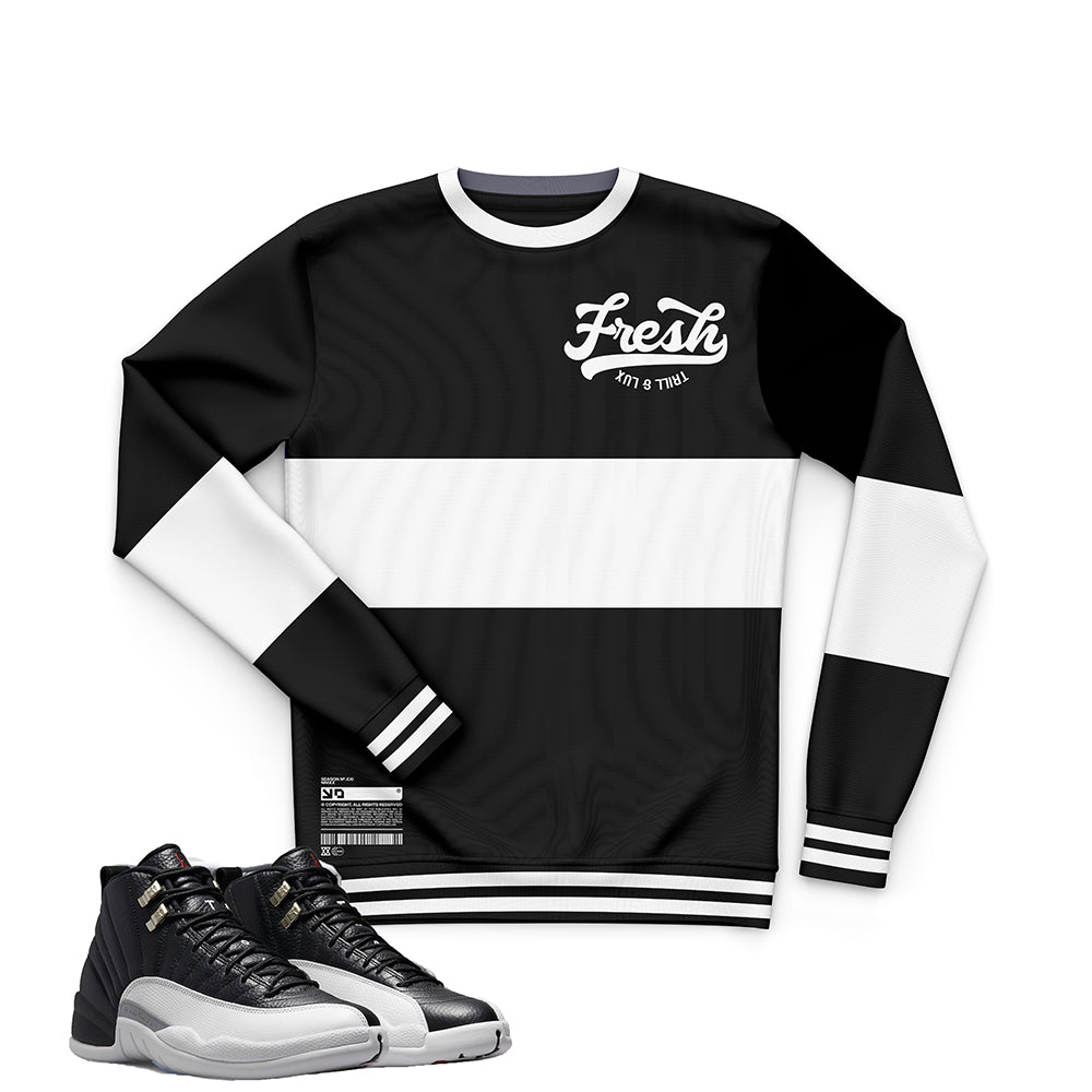 Fresh v2 Sweatshirt | Air Jordan 12 Playoff Flight Inspired Sweater