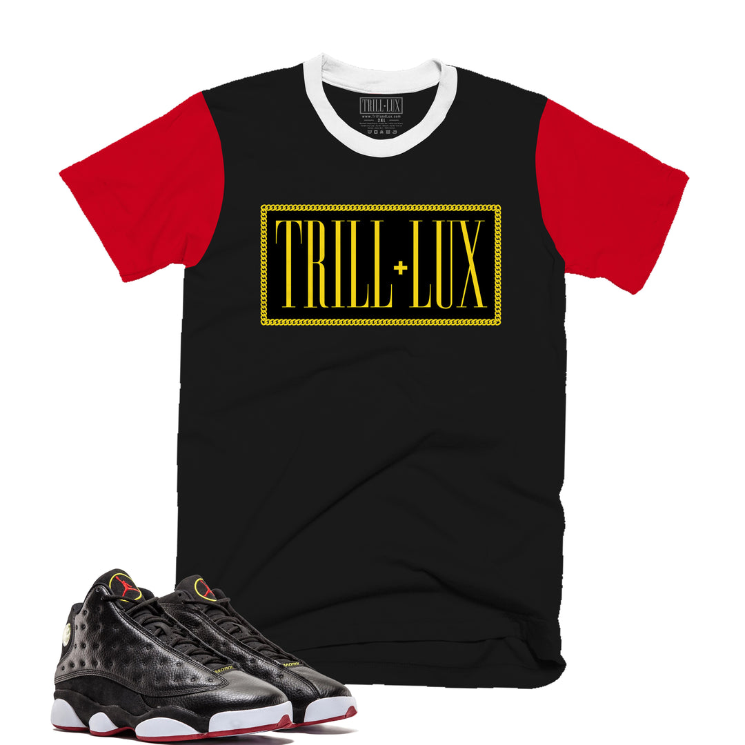 Trill Chain Tee | Retro Air Jordan 13 Playoff Colorblock T-shirt