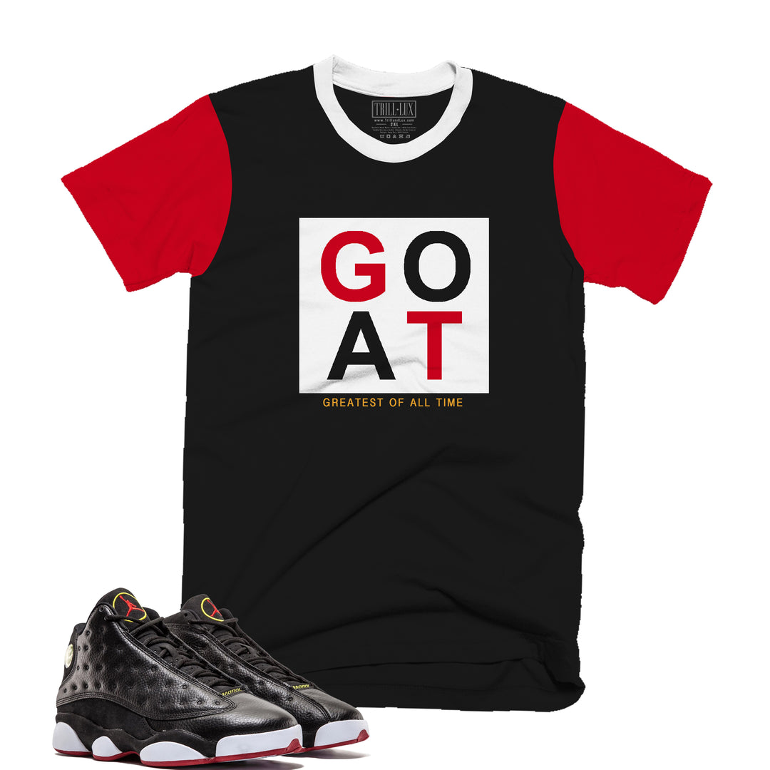 GOAT Tee | Retro Air Jordan 13 Playoff Colorblock T-shirt