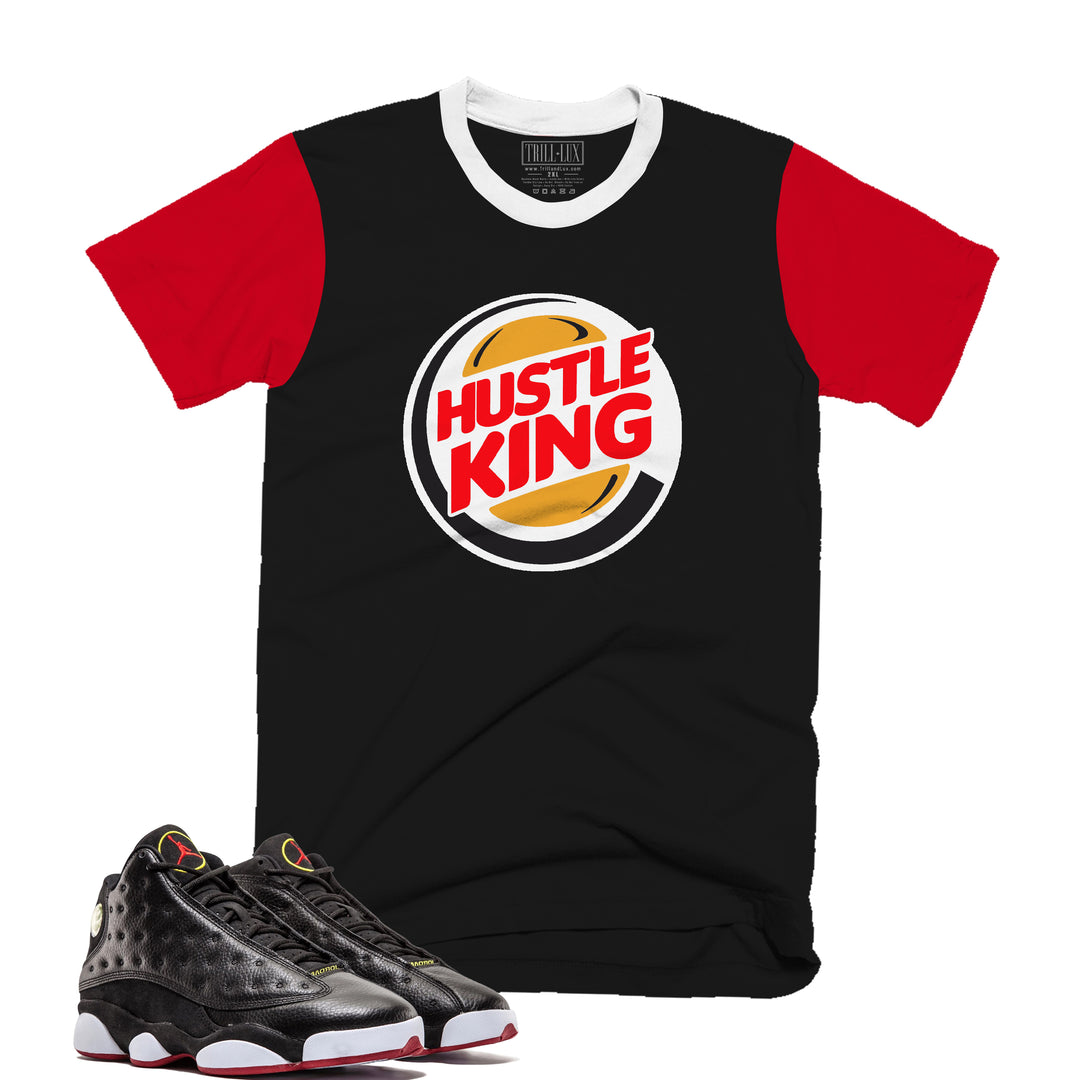Hustle King Tee | Retro Air Jordan 13 Playoff Colorblock T-shirt
