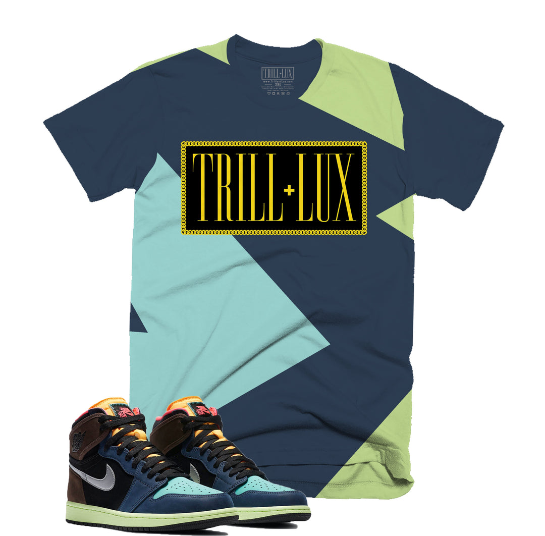 CLEARANCE - Trill & Lux Fragment Tee | Retro Air Jordan 1 Bio Hack Colorblock T-shirt