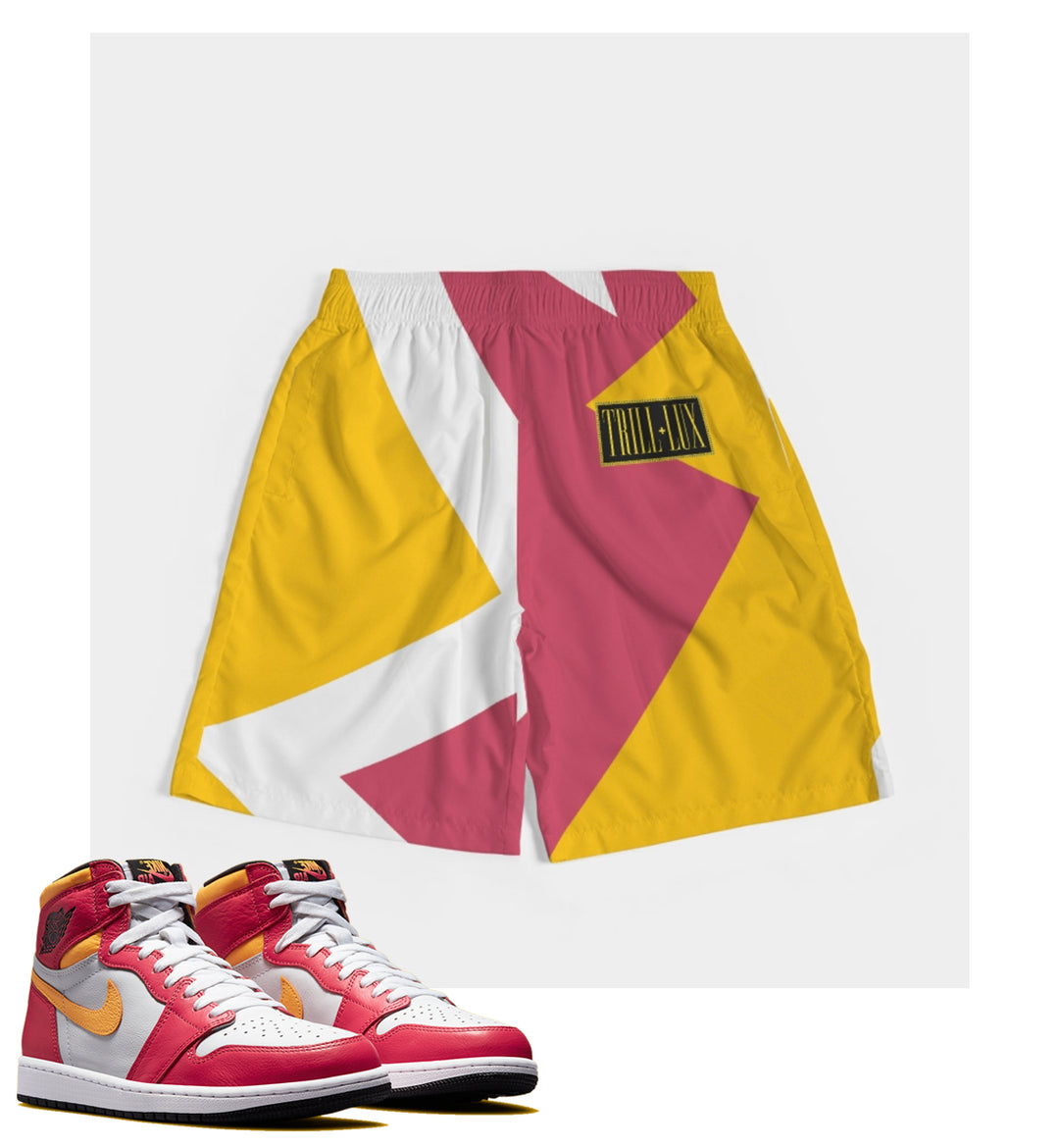 Box Logo | Air jordan 1 Fusion Red Inspired fragment Jogger Shorts