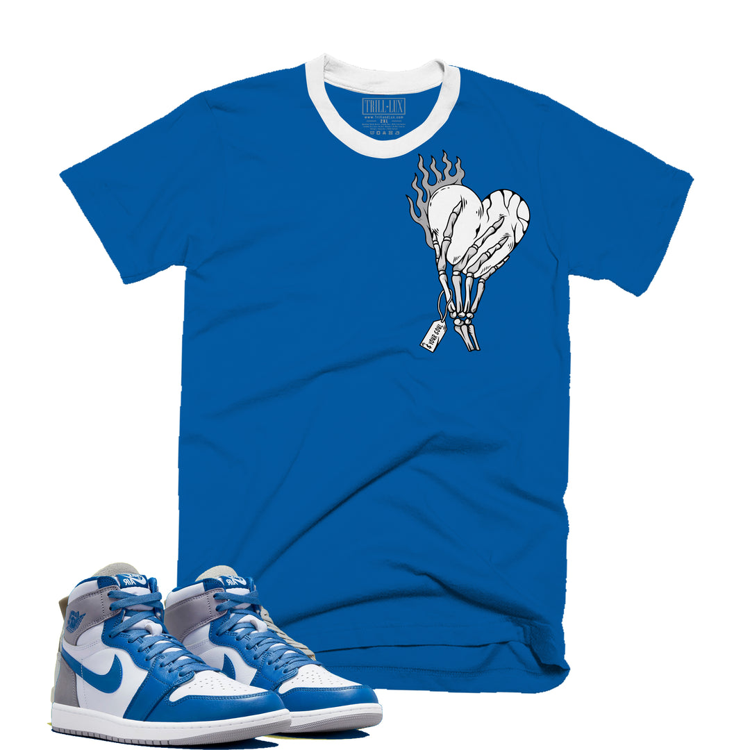 Cost Your Soul | Retro Air Jordan 1 True Blue Colorblock T-shirt
