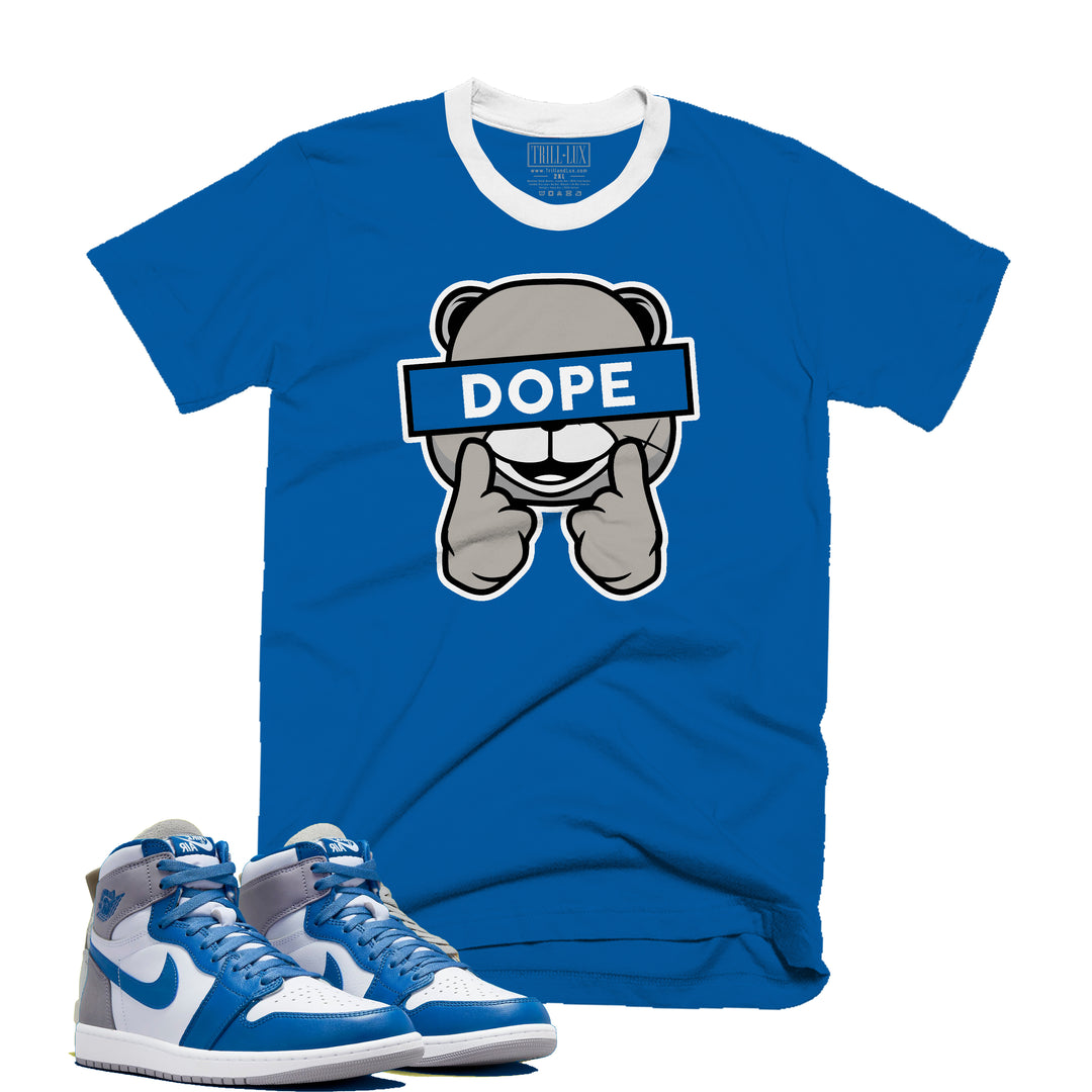 Dope | Retro Air Jordan 1 True Blue Colorblock T-shirt
