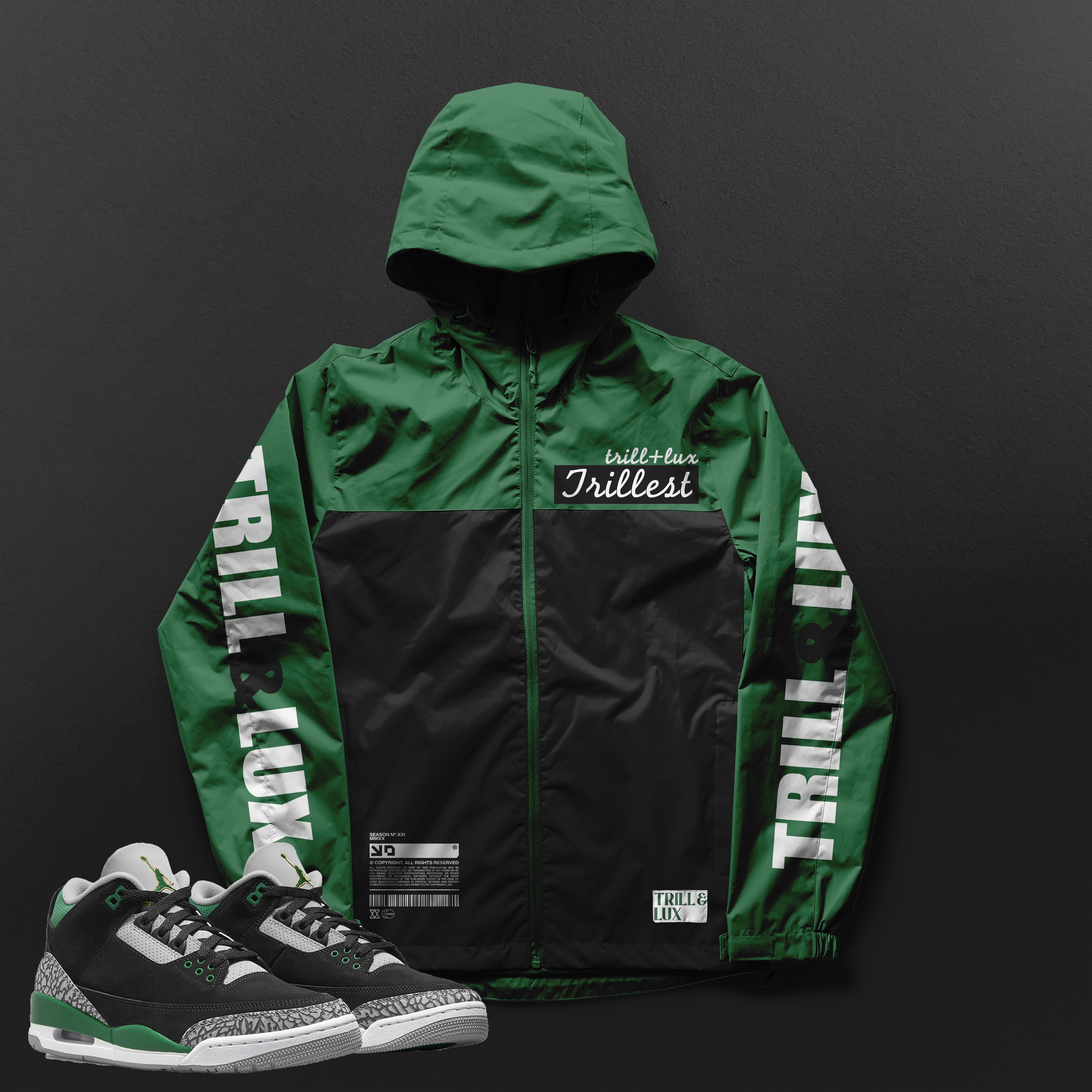 jordan 1 pine green jacket