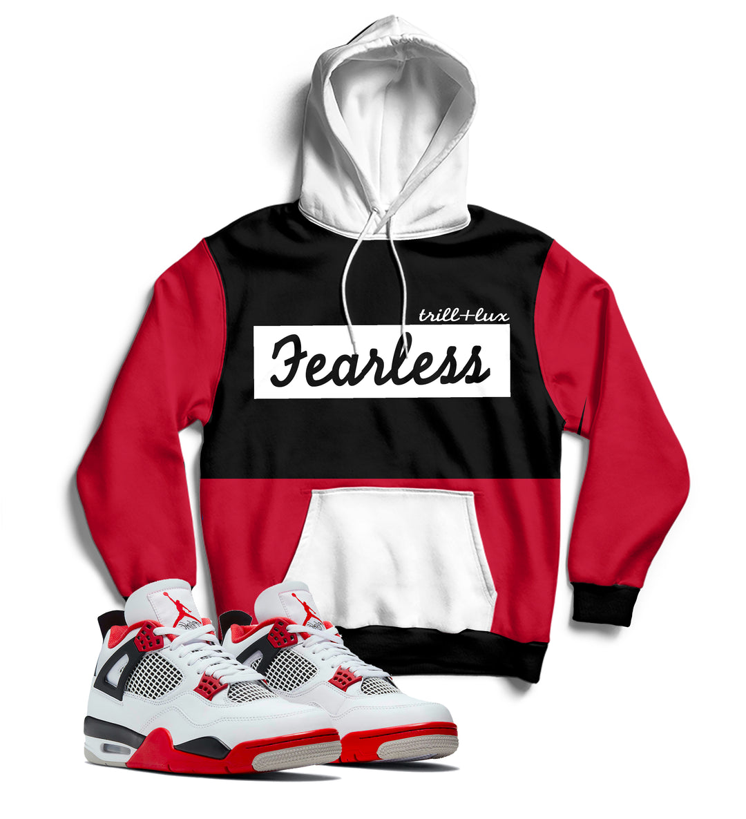 Fearless | Retro Jordan 4 Fire Red Inspired Hoodie
