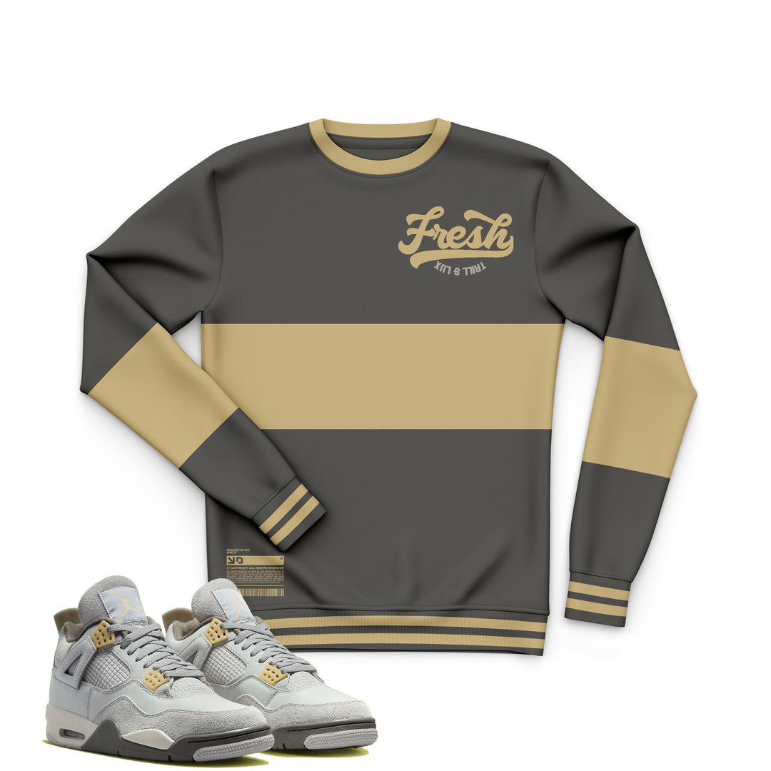Fresh Sweatshirt | Air Jordan 4 Craft Photon Dust Inspired Sweater