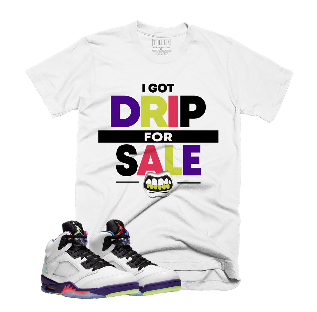 Drip For Sale | Retro Air Jordan 5 Ghost Green Inspired | T-shirt Bel Air