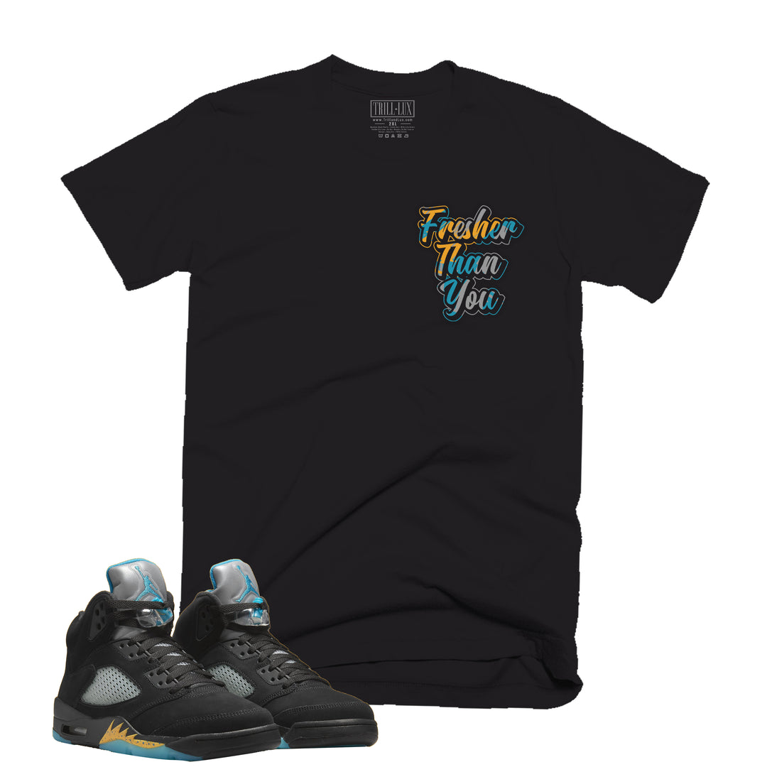 Fresher Tee | Retro Air Jordan 5 Aqua T-shirt