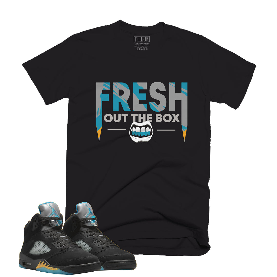 Fresh Out Tee | Retro Air Jordan 5 Aqua T-shirt