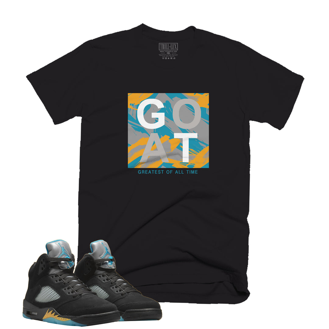 GOAT Tee | Retro Air Jordan 5 Aqua T-shirt