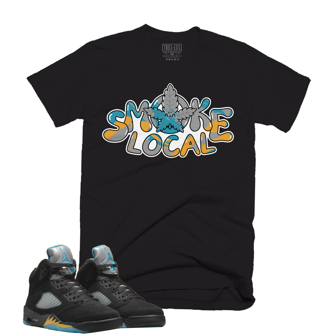Smoke Tee | Retro Air Jordan 5 Aqua T-shirt