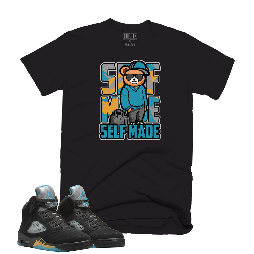 Self Made Tee | Retro Air Jordan 5 Aqua T-shirt