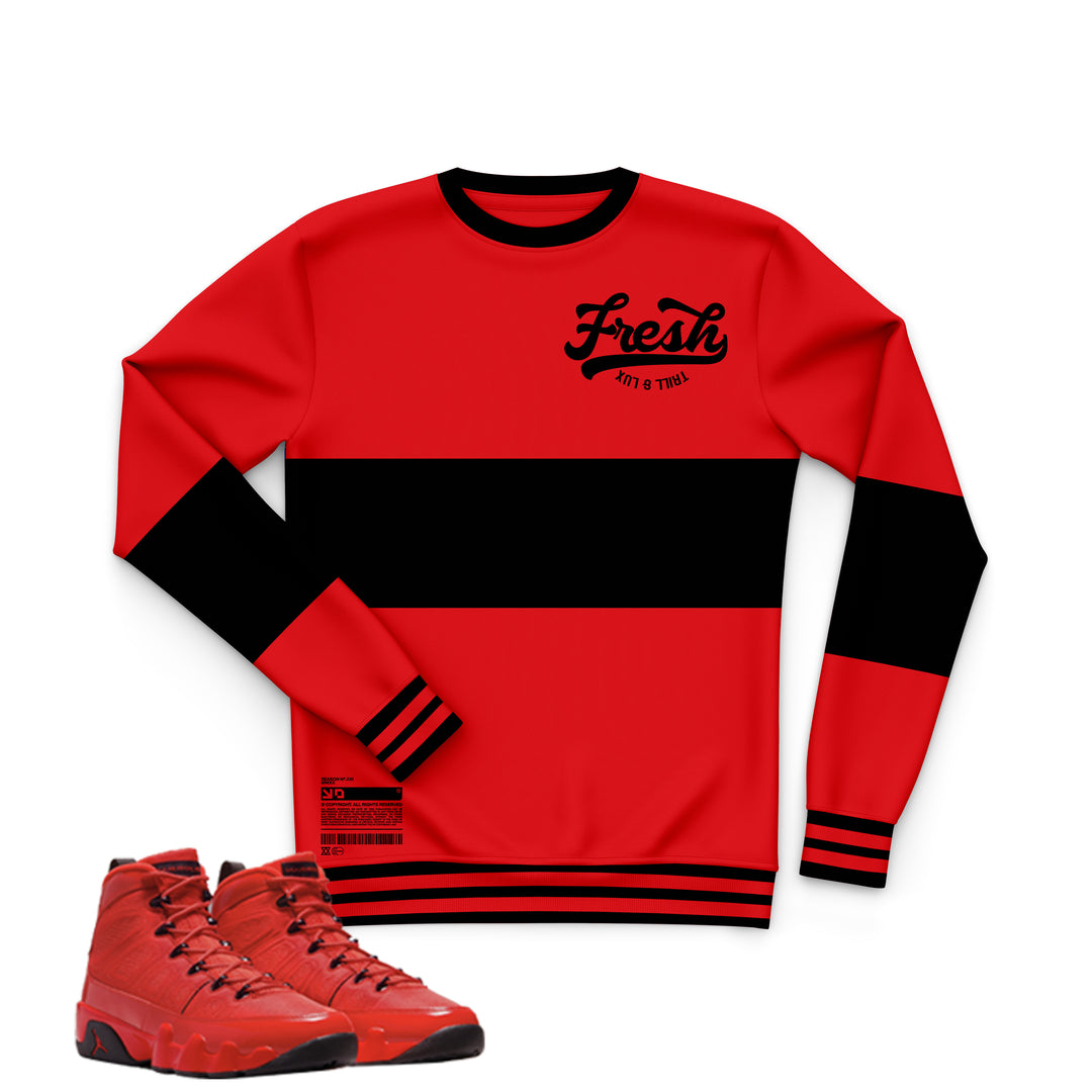 Fresh Sweatshirt | Air Jordan 9 Chile Red Inspired Sweater