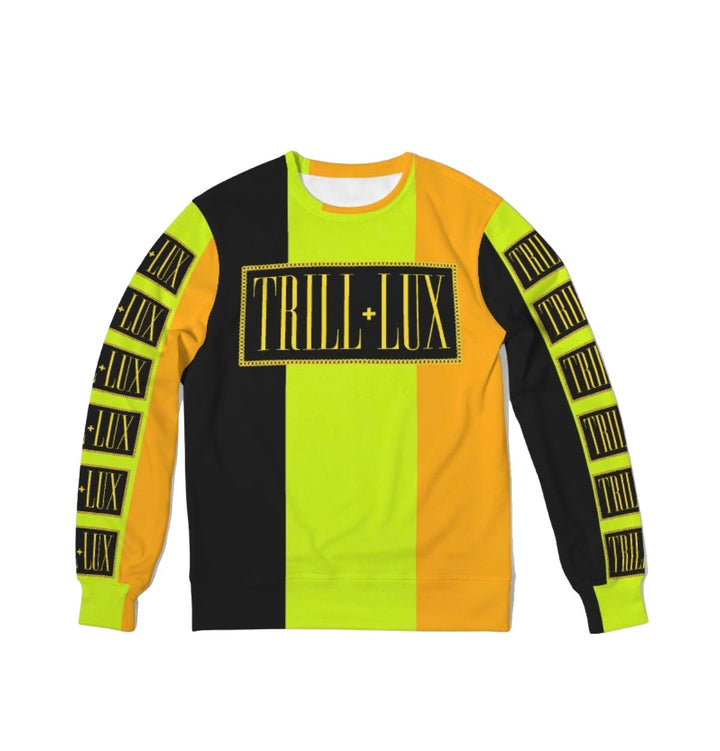 Logo Sweatshirt | Air Jordan 1 Volt Gold Inspired Color Block Sweater