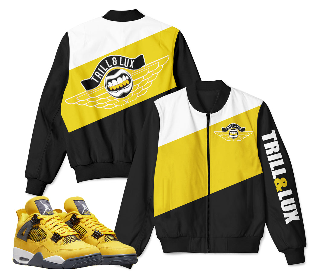 Flight | Retro Air Jordan 4 Tour Yellow Lightning Bomber Jacket |