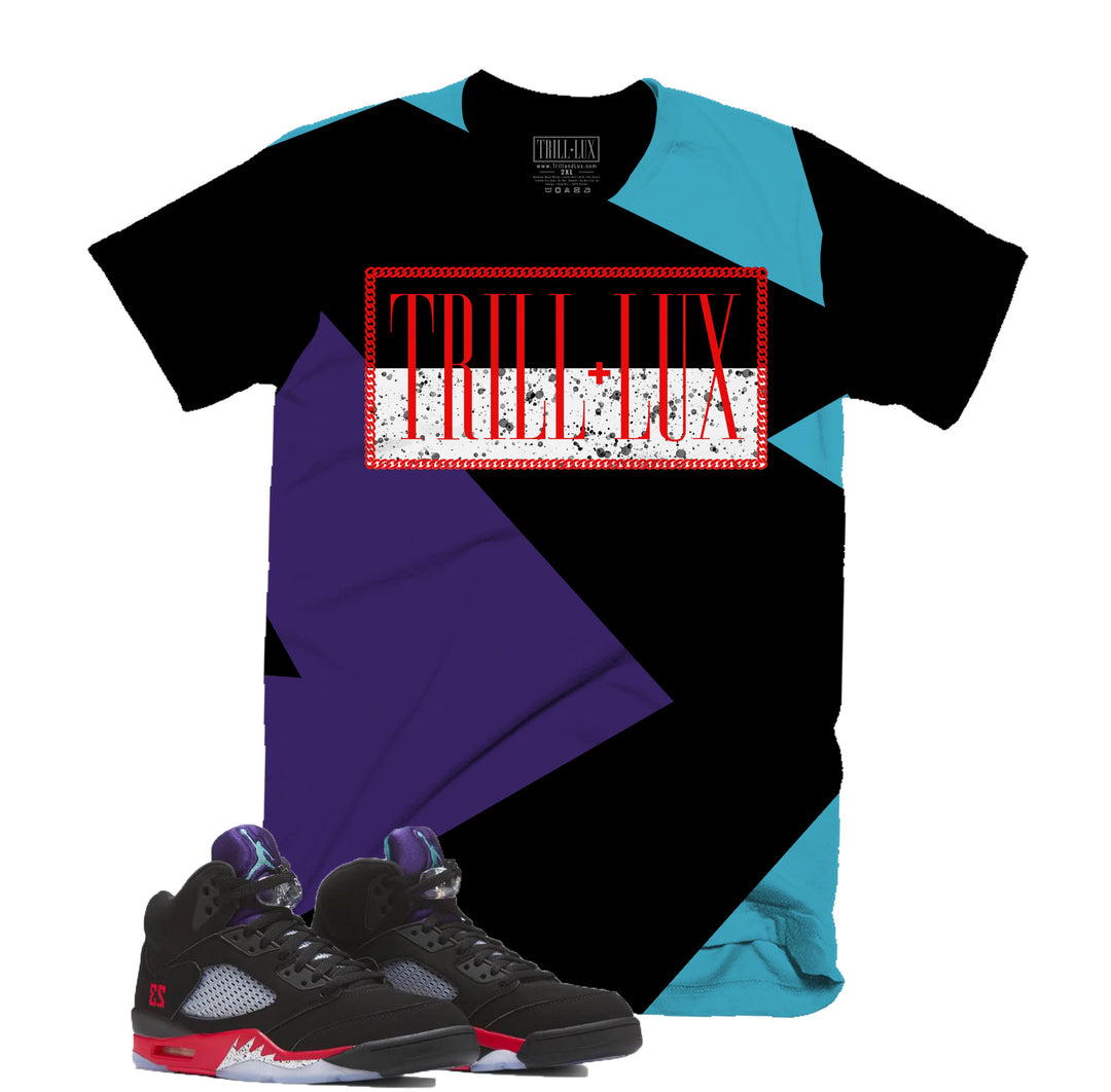 Trill & Lux Fragment Tee | Retro Air Jordan 5 Top 3 Colorblock T-shirt