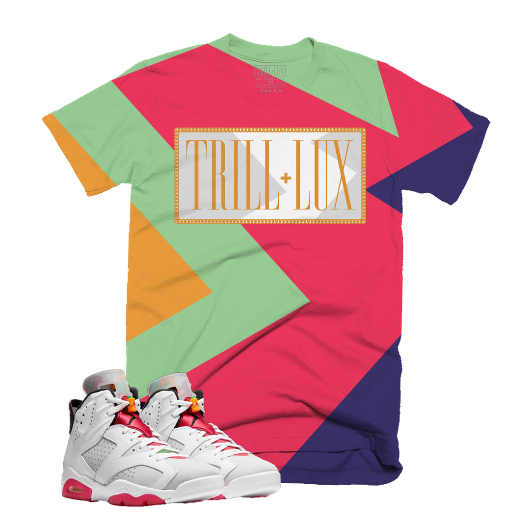Trill & Lux Fragment V1 Tee | Retro Air Jordan 6 Hare Colorblock T-shirt