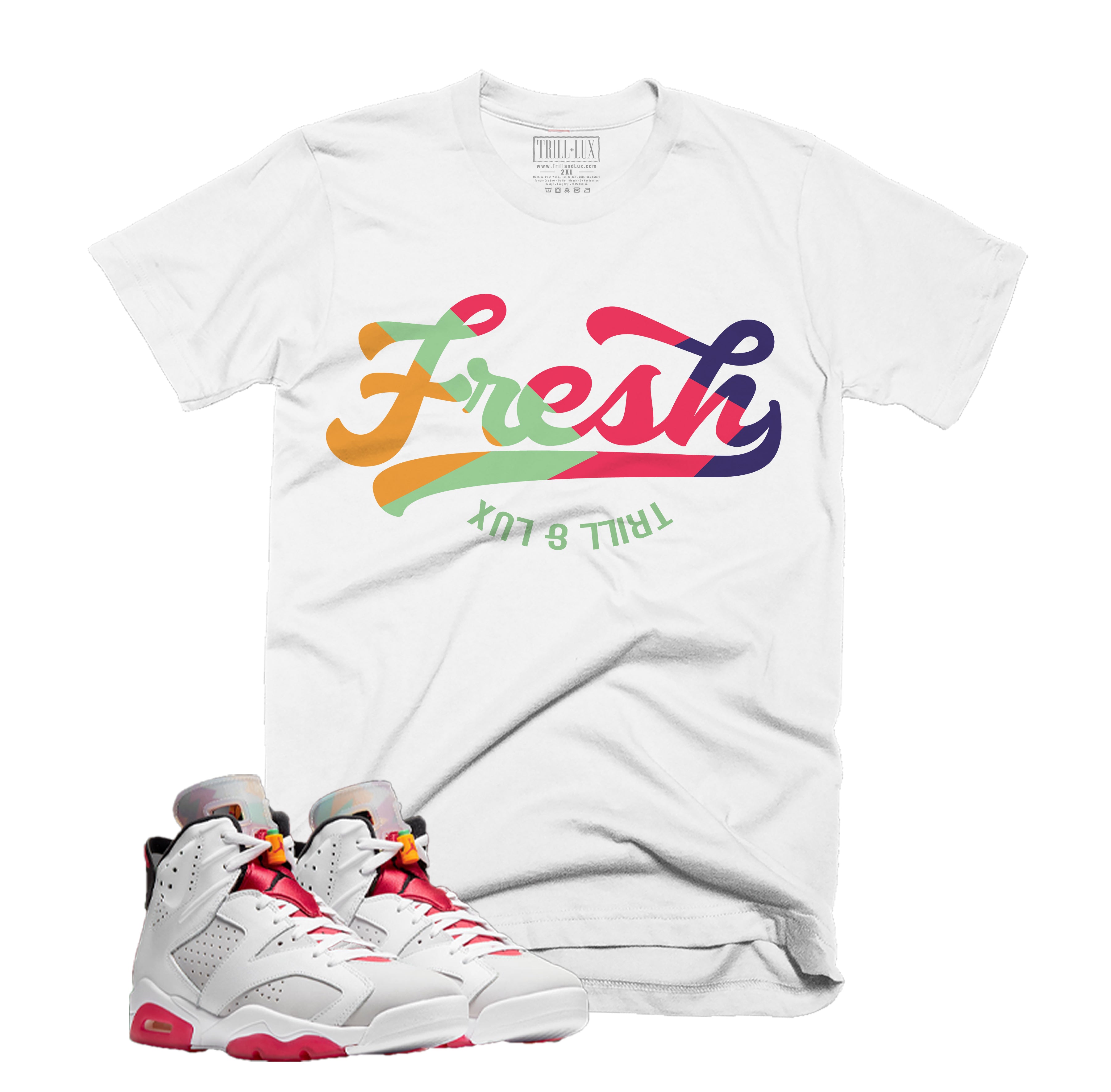 Fresh Retro Air Jordan 6 Hare Inspired | T-shirt – Trill & Lux