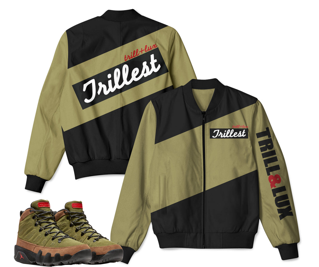 Trillest | Retro Jordan 9 Beef And Broccoli (NRG Boots) Inspired Bomber | Jacket |