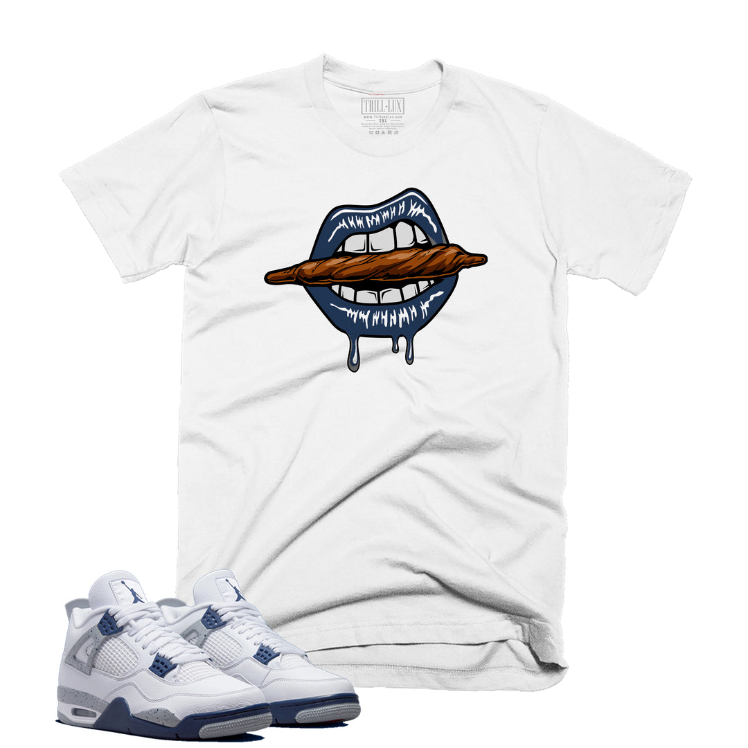 Blunted Tee | Retro Air Jordan 4 Midnight Navy Colorblock T-shirt