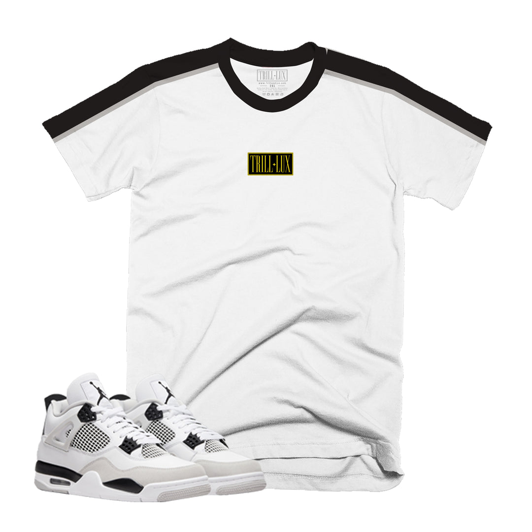 Box Tee | Retro Air Jordan 4 Military Black Colorblock T-shirt